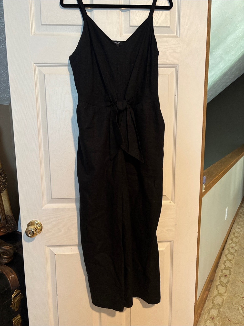 Simply Vera Vera Wang Black Sleeveless Jumpsuit with Tie Waist